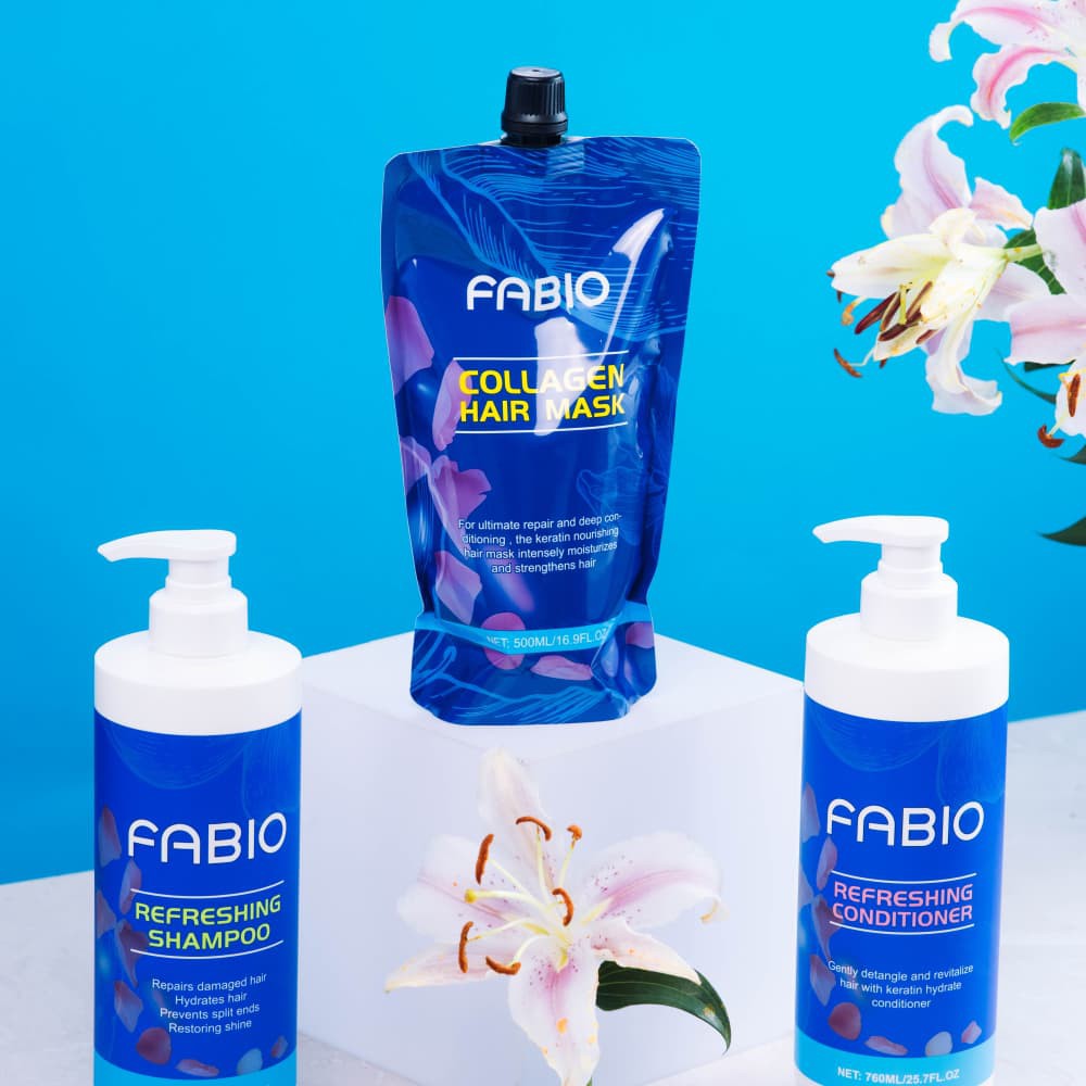 Dầu hấp ủ tóc Collagen FABIO 500ml bổ sung dưỡng chất cho tóc sau khi nhuộm, uốn, ép