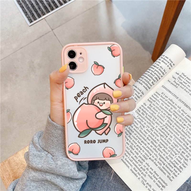 Ốp lưng iphone nhám Roro peach 5/5s/6/6plus/6s/6splus/7/7plus/8/8plus/x/xr/xs/11/12/pro/max/plus/promax - Awifi T3-13 | BigBuy360 - bigbuy360.vn