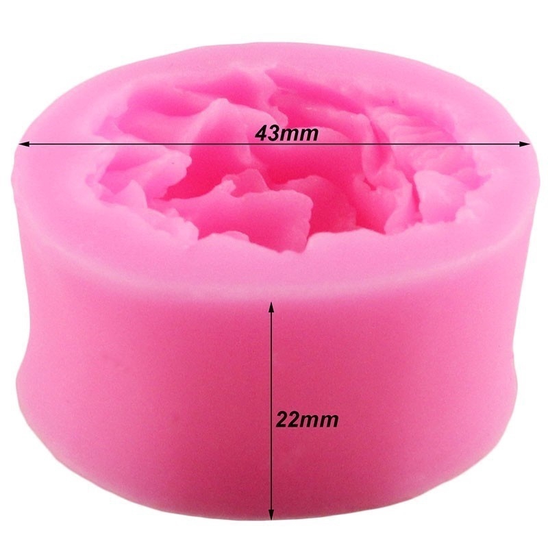 1 Khuôn Bánh Hình Hoa Hồng 3D Lớn Bằng Silicone