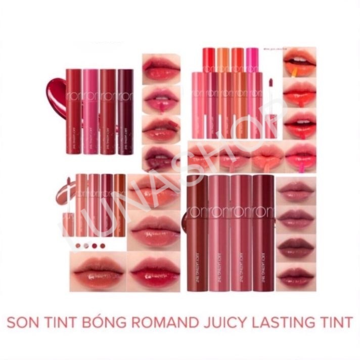 Son Tint Bóng Romand Juicy Lasting Tint Full Màu 13 19 20 23