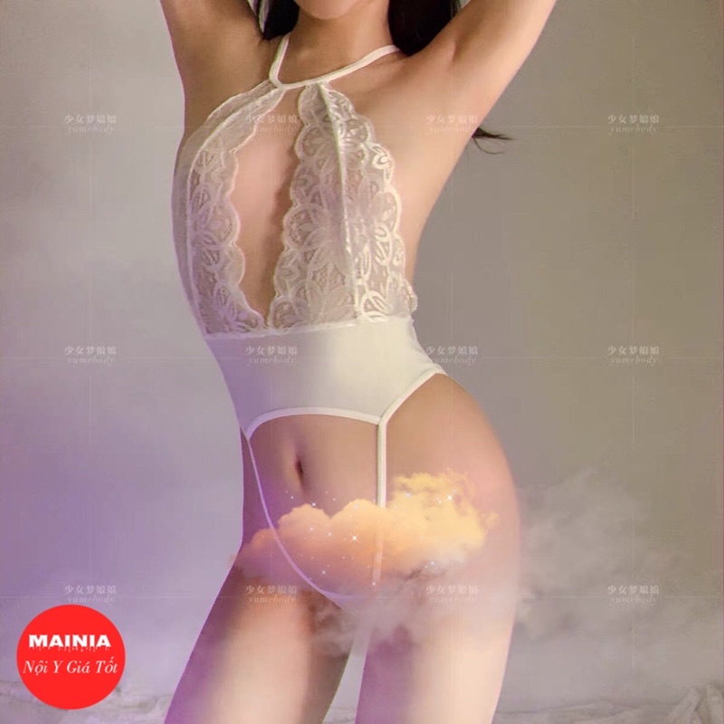Bộ Đồ Ngủ Body Liền Thân Ren Hoa Cao Cấp Sexy Gợi Cảm Mainia Shop