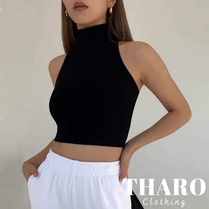Áo Cổ Yếm Cao Cài Nút, Hở Lưng - Tharo Clothing - [AO41] | BigBuy360 - bigbuy360.vn