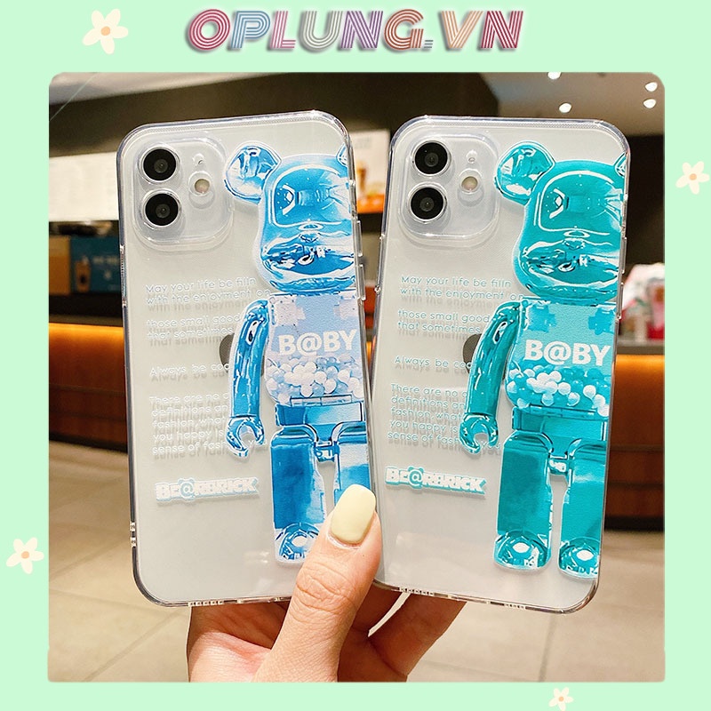Ốp iphone trong suốt bảo vệ camera Bre@r Brick dành ip 11 7plus 6 6plus 8plus x xsmax 11promax 12 12promax 13pro w02