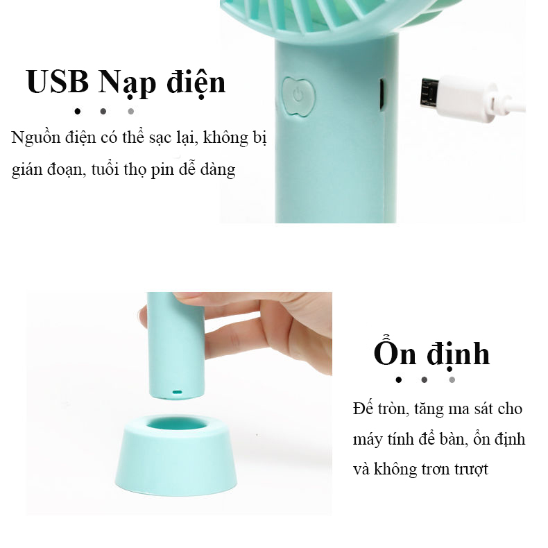 Quạt Sạc Usb Cầm Tay Phong Cách Mới