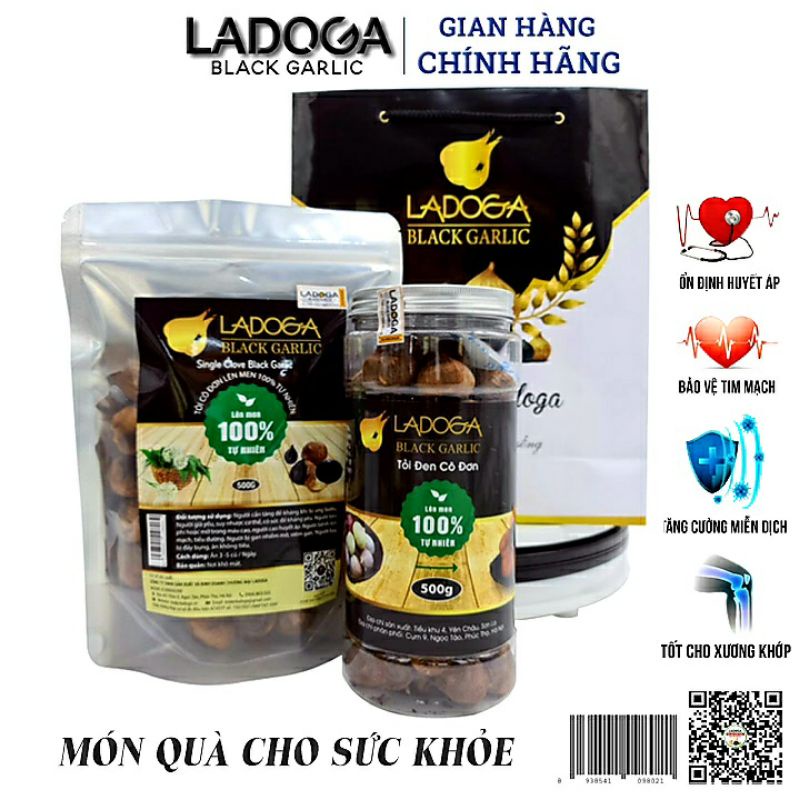 Tỏi đen LADOGA, tỏi đen cô đơn lên men tự nhiên 60 ngày theo công nghệ Nhật Bản đóng 250g và 500g - TỐT CHO SỨC KHỎE | BigBuy360 - bigbuy360.vn