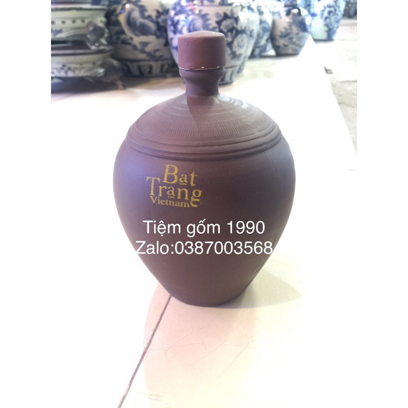 Vò rượu gốm Bát tràng 3 Lít