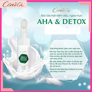 Sữa rửa mặt AHA Detox 150ml, sữa rửa mặt giúp tạo bọt, kiềm dầu, ngăn ngừa mụn hiệu quả - mã C04