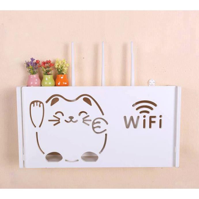 [HÀNG CAO CẤP] KỆ WIFI TREO TƯỜNG MÈO THẦN TÀI