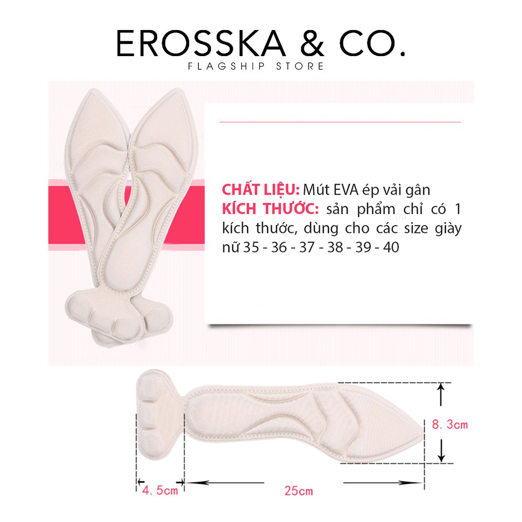 Lót giảm size giày cao gót Erosska chống rộng êm chân AC006