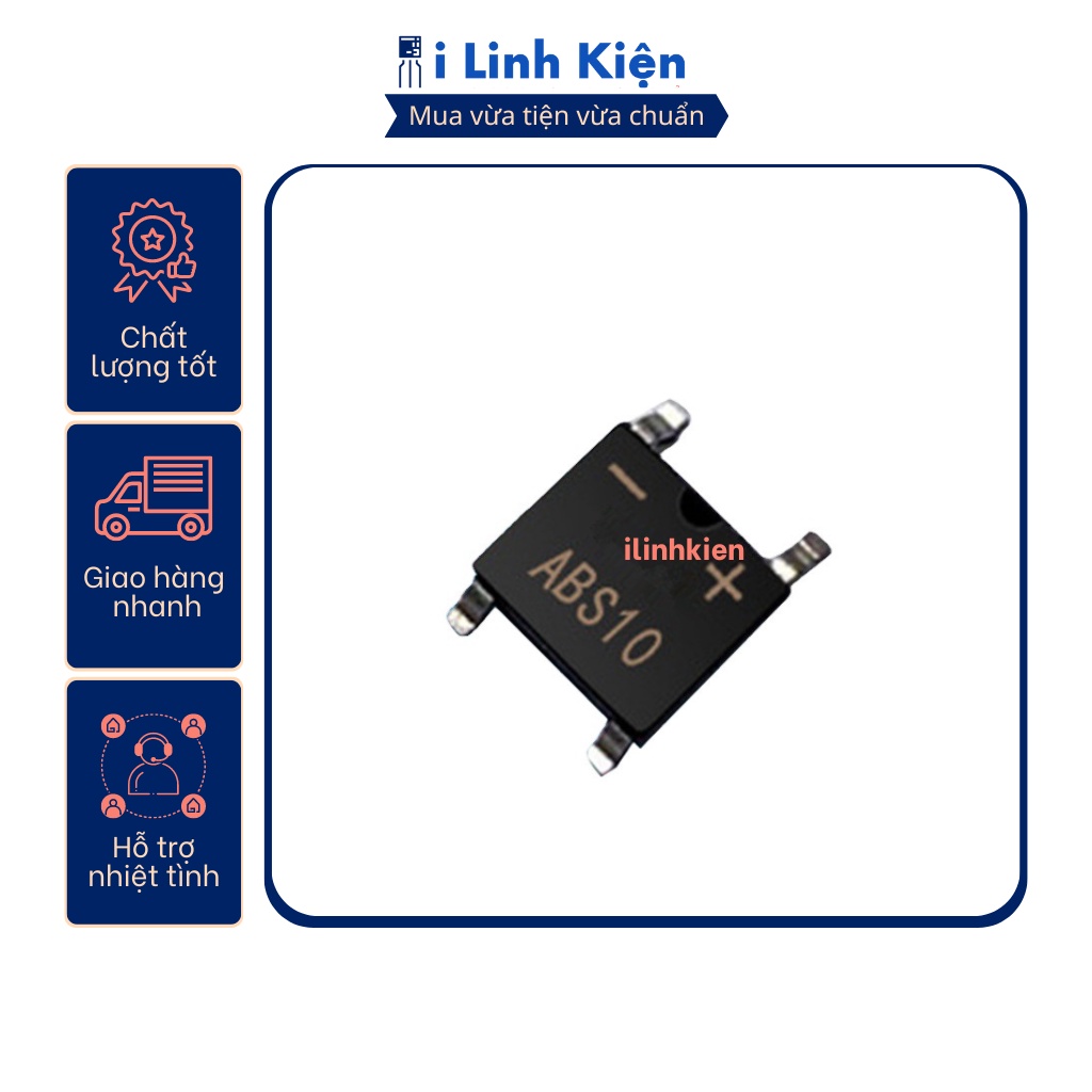 ABS10 Diode cầu 1A 1000V SOP-4