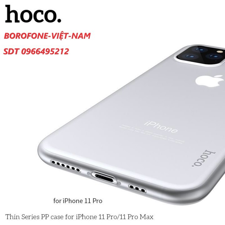 [ĐÃ CÓ 12] ỐP SILICON TRONG SUỐT CHÍNH HÃNG HOCO LIGHT SERIES SIÊU MỎNG SIÊU DẺO IPHONE X-11 PRO MAX