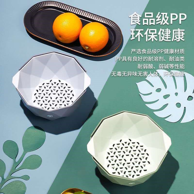 MVP2318 Rổ đựng trái cây hình học có lỗ thoát nước tiện dụng cho nhà bếp