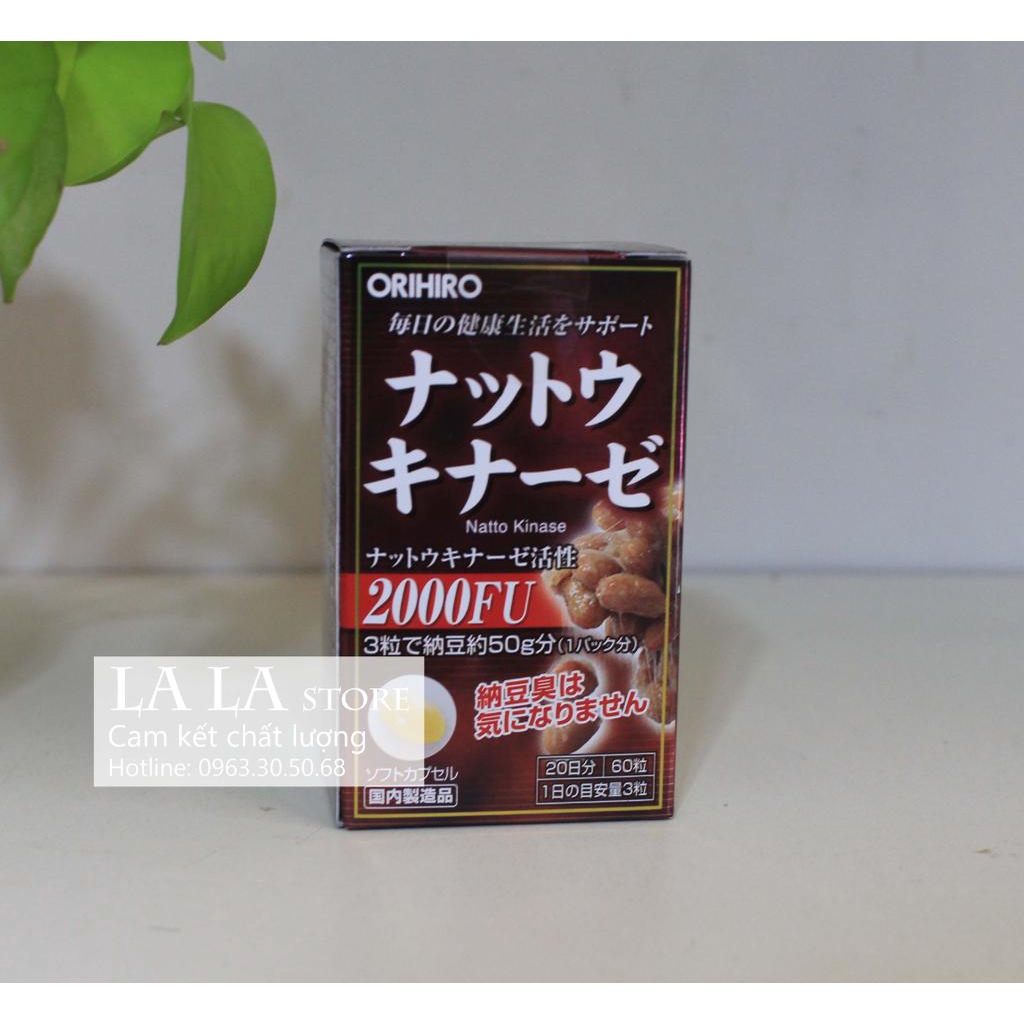 Viên Uống Orihiro Natto Kinase Hỗ Trợ Ngăn Ngừa Tai Biến 60 viên - Nattokinase của Nhật