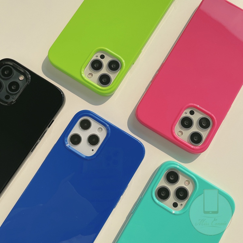 Ốp điện thoại silicon màu dạ quang thích hợp cho Iphone 11 12 Pro Max 7 8 Plus Se 202