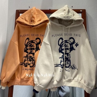 Áo hoodie tai gấu