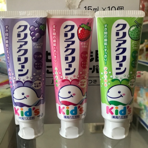 Kem đánh răng trẻ em Kao Kids dành cho bé từ 3 tuổi - 70gr nội địa Nhật