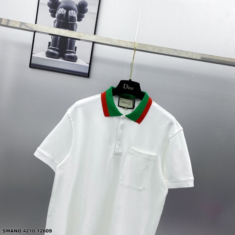 Áo Polo Nam Cotton Gai Bo Vạch Xanh Đỏ Đơn Giản PL03P