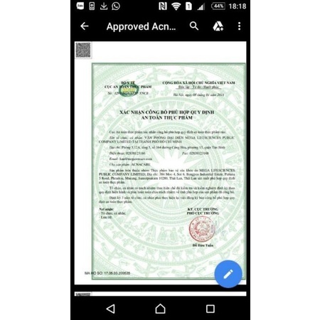 Acnacare Gel giúp giảm mụn , giảm nhờn chính hãng