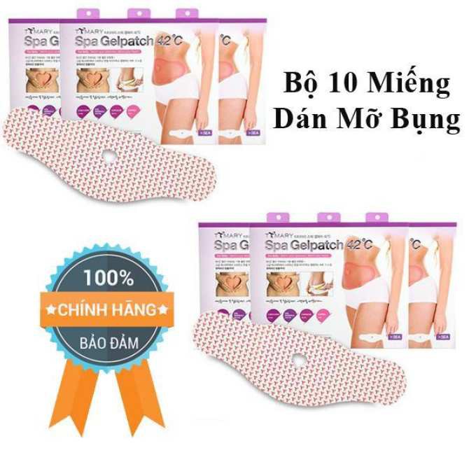 BỘ 10 MIẾNG DAN MỞ BỤNG SPA GEL PATCH 42°C - CHÍNH HÃNG HÀN QUỐC