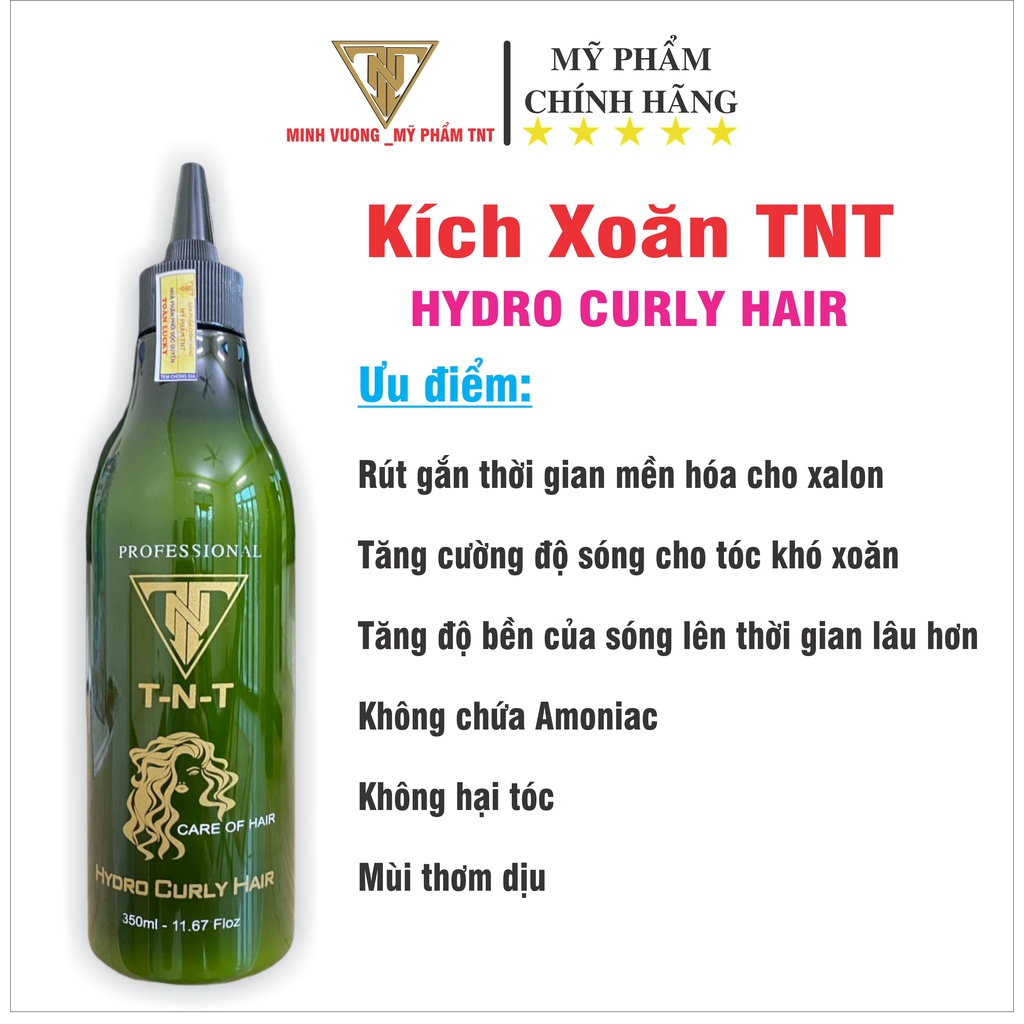 Thuốc kích xoăn TNT, kích xoăn tóc Hydro Curly Hair , thuốc làm xoăn tóc đơn giản, chính hãng công TNT