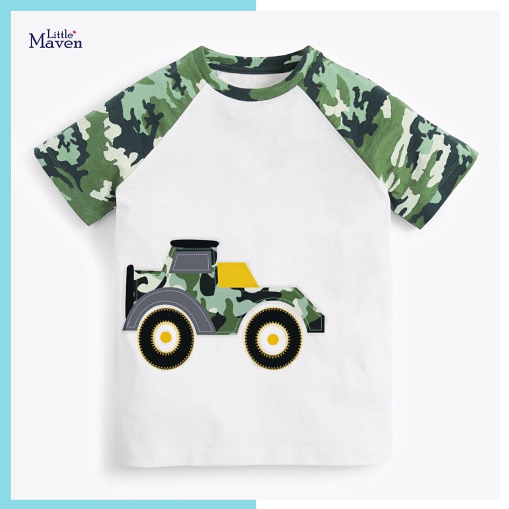 Áo thun hè cotton Little Maven ô tô 52028 cho bé trai 2-8 tuổi Mẫu mới 2022 - Little Maven Official Store