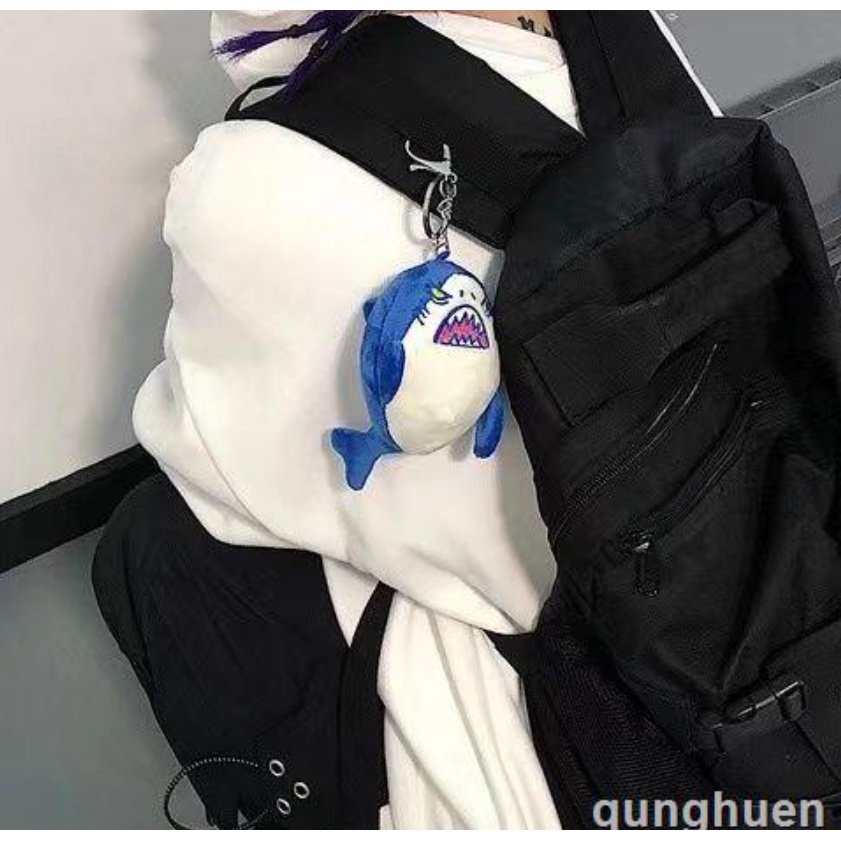 Móc khóa bông cá mập cài túi balo siêu xinh phong cách giá rẻ làm quà tặng ý nghĩa