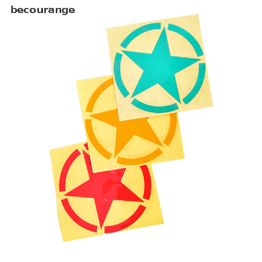 Hình dán phản quang biểu tượng ngôi sao năm cánh nhiều màu sắc thời trang