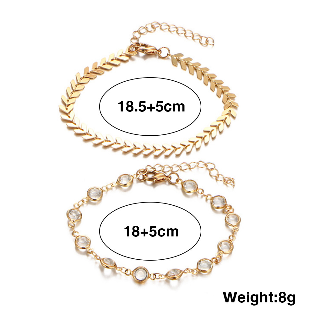 Lắc Chân Thép Titan Mạ Vàng 18K Hai Lớp Hợp Thời Trang