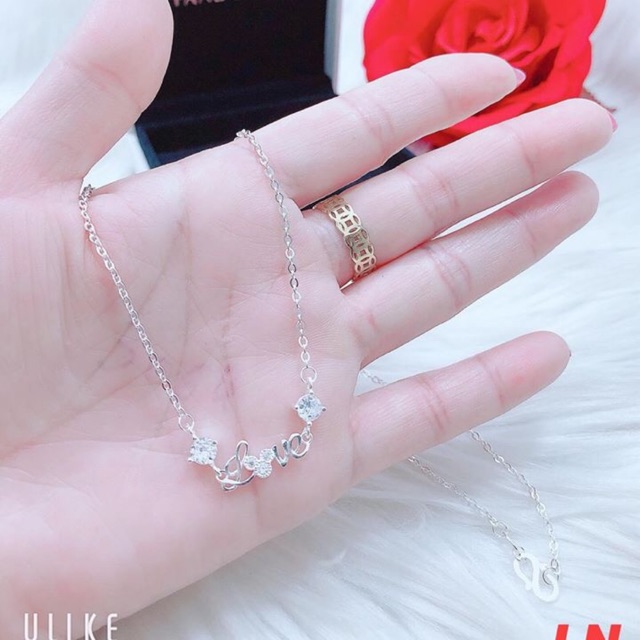 DÂY CHUYỀN NỮ BẠC TA - DÂY CHUYỀN MẶT CHỮ LOVE SANG CHẢNH