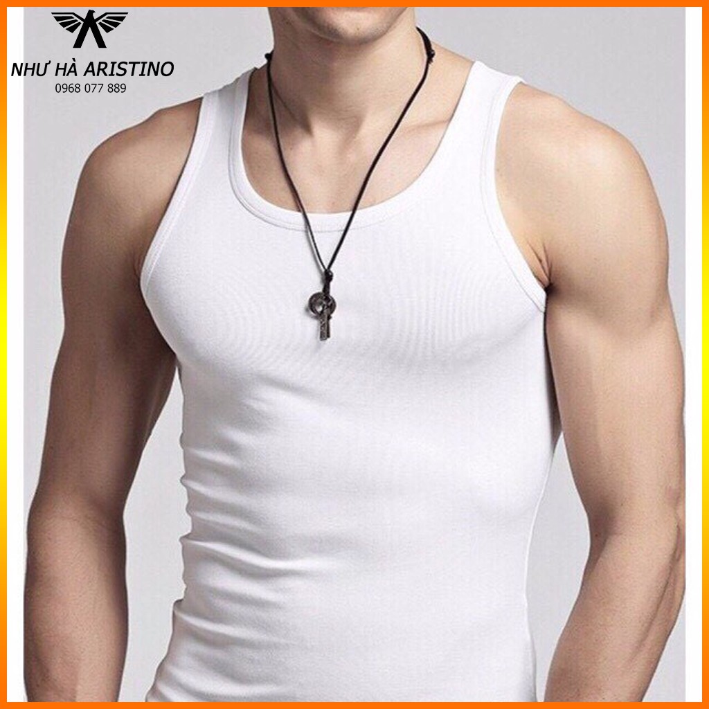 Áo Ba Lỗ Aristino 100% Cotton Mát - Thấm Hút Mồ Hôi