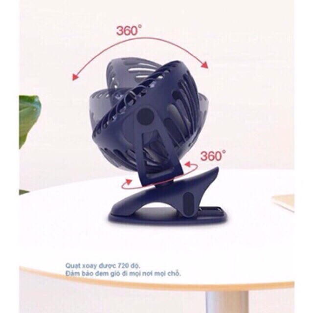 Quạt kẹp tích điện YOOBAO 6400MAH hàng cao cấp!Sỉ sll ib
