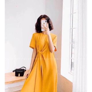 VÁY XUÔNG BUỘC EO NƠ
