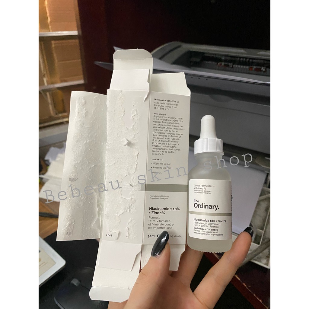 The Ordinary Niacinamide 10% + Zinc 1% - Tinh chất giảm mụn thâm - Bebeau [Chính Hãng]