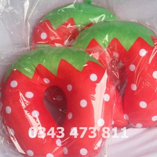 Gối Tựa Cổ Chữ U Du Lịch Hình Thú Vải Cao Cấp