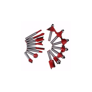 Bộ mũi phay gỗ 6.35mm- 15 món