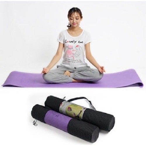 Thảm Tập Yoga PVC 173x61x0,5 Cm Tặng Kèm Túi Đựng Hàng Cao Cấp
