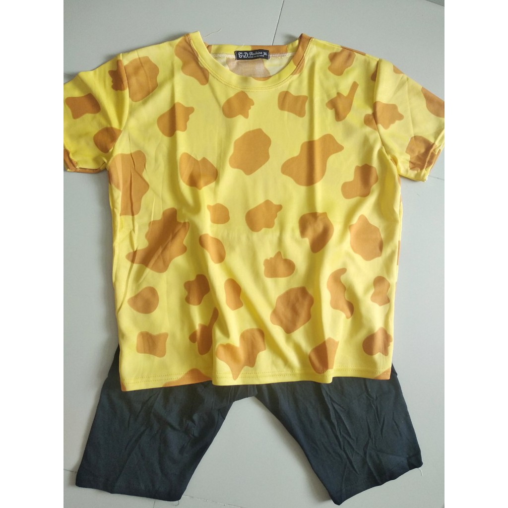 Đồ Ngủ Bò Sữa, Đồ Ngủ Tay Ngắn Quần Ngố Dễ Thương, Đồ Mặc Nhà Nữ Lưng Chun Vải Mát Thoáng Khí | BigBuy360 - bigbuy360.vn