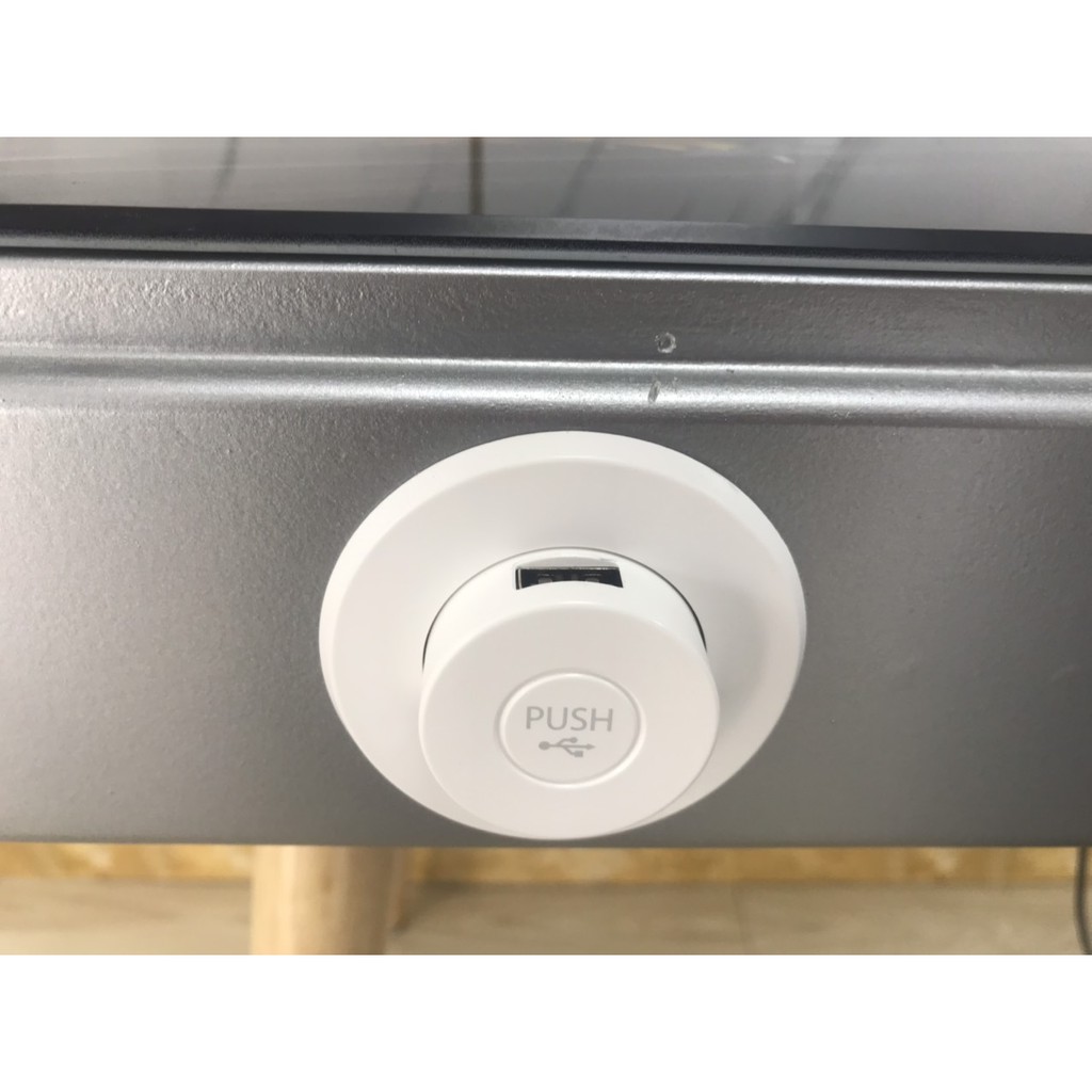 Bàn mặt kính cường lực in UV khung nhôm,chân sắt Oval khung sắt X tích hợp sạc USB, sạc không dây, loa kết nối bluetooth