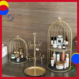 Kệ trưng bày mỹ phâm trang trí kiểu dáng lồng chim độc đáo
