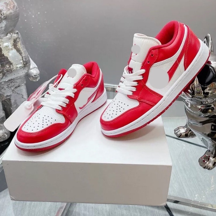 [ TẶNG Tất Cao Cấp ] ZinVG Giày jordan đỏ trắng Cổ Thấp siêu đẹp dành cho nam nữ, giày jd Cổ Cao Hot Trend