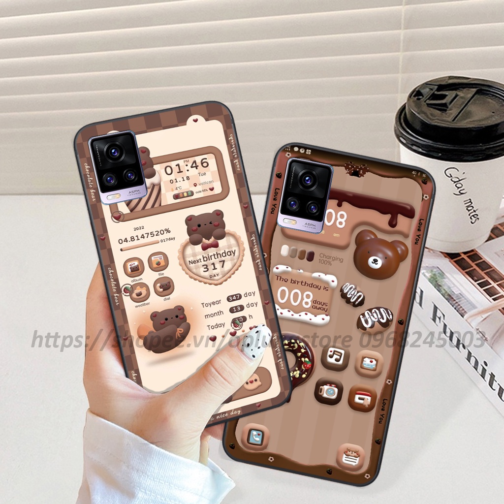 Ốp Vivo V20 / V20 SE / V21 5G bộ hình 3D gấu,thỏ cute dễ thương