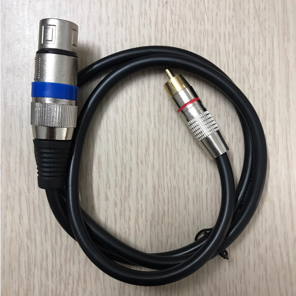 Dây canon cái ra bông sen   dài 80cm lõi đồng nguyên chất, mạ vàng chống mài mòn