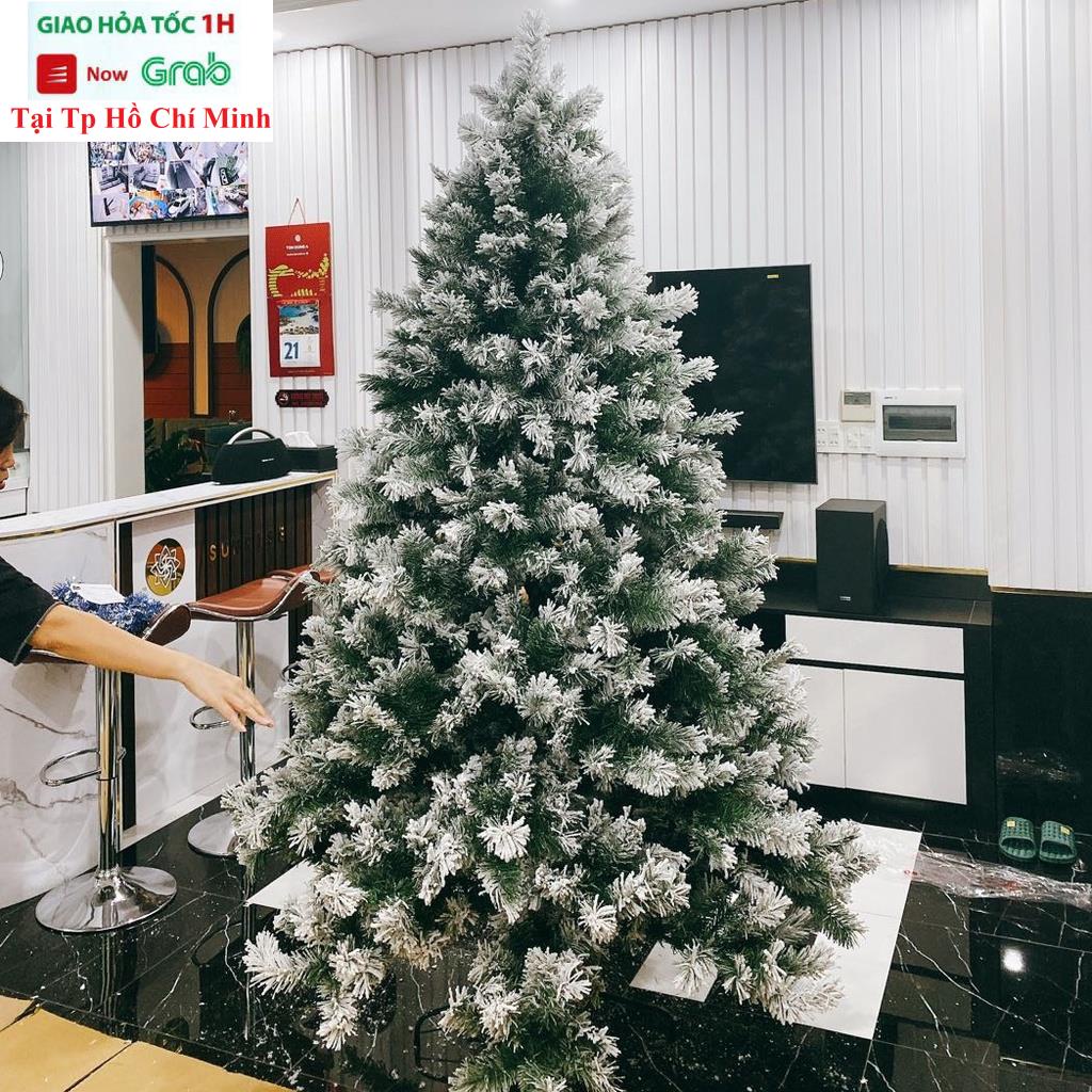 Cây Thông Noel Phủ Tuyết Trang Trí Noel Giáng Sinh 90cm, 1m2, 1m5, 1m8, 2m1, 2m4, 3m Hàng Việt Nam Cao Cấp