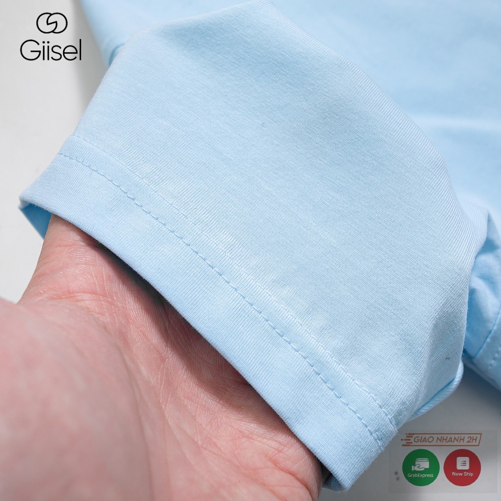 Áo thun phông nam nữ unisex cổ tròn trơn cotton 1 màu trơn Giisel : trắng - đen - xanh | BigBuy360 - bigbuy360.vn