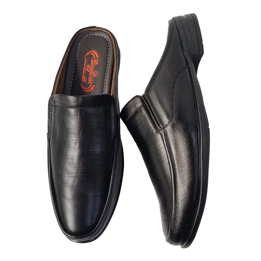 Dép Bít Mũi Nam Da Bò Thật BIGBEN Cao Cấp SB91