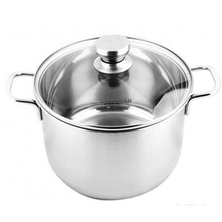 Nồi inox 3 đáy Fivestar nắp kính size 16cm