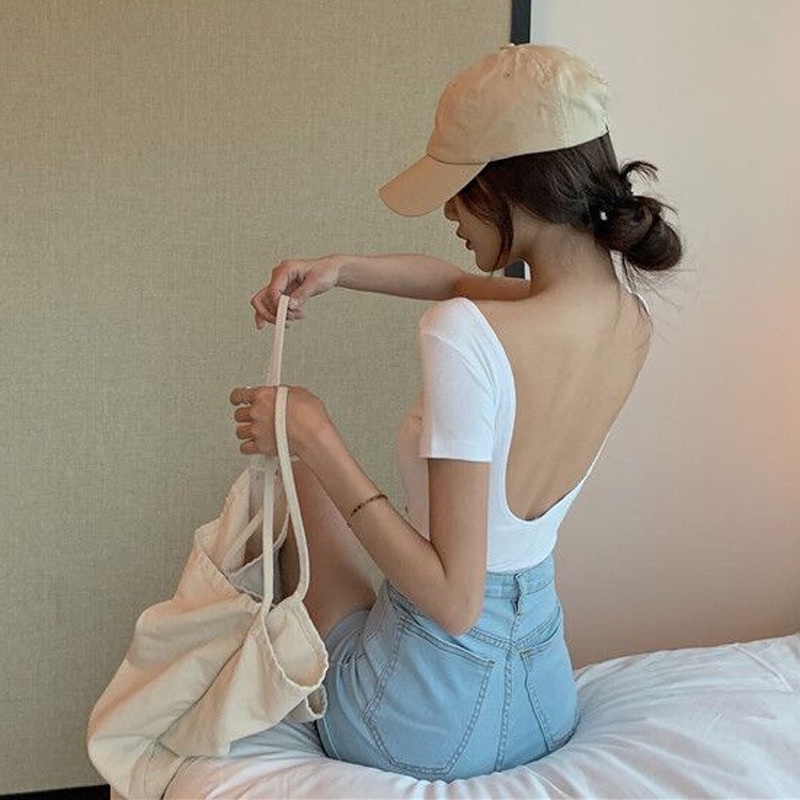 Áo hở vai cropptop tay ngắn xinh