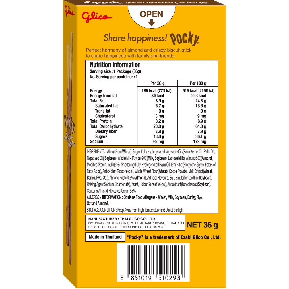 Combo 4 hộp Bánh que Glico Pocky vị Kem Hạnh nhân 36gr