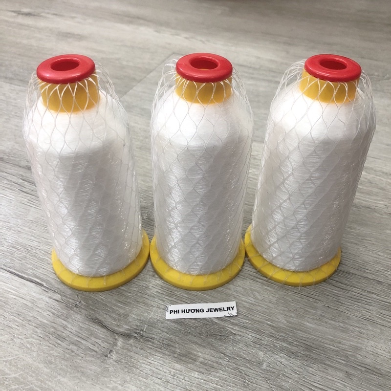 Chỉ cước mảnh 0.10mm - 0.15mm  ko co giãn dùng kết cườm, may vải voan ren