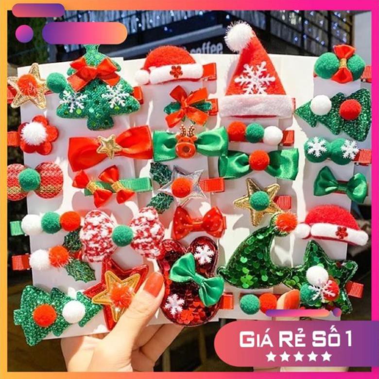 Set 5 kẹp tóc quà tặng noel giáng sinh cho bé